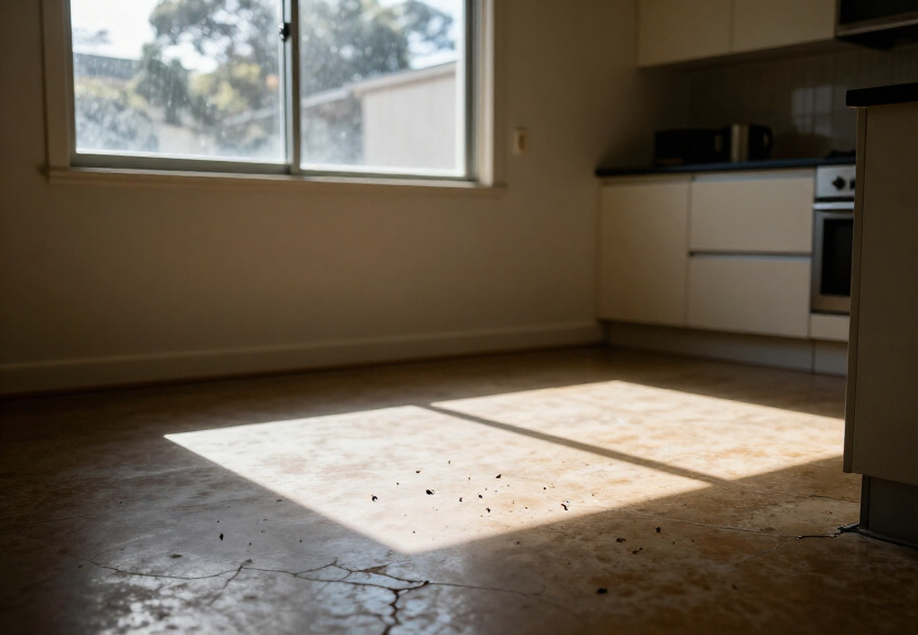 Cockroaches in a Loftus kitchen before pest control